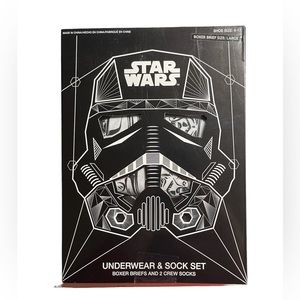 Star Wars Underwear & Sock Set Size Large Boxers Socks 6-12 Hard To Find